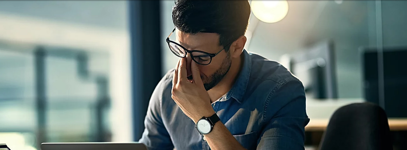 Stressed out man